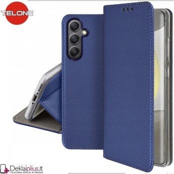 Telone atverčiamas dėklas - mėlynas (Samsung Galaxy S25) Telone atverčiamas dėklas - mėlynas (Samsung Galaxy S25)
